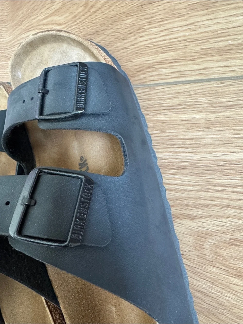 Birkenstock Two-Strap Sandals in Black Size 43